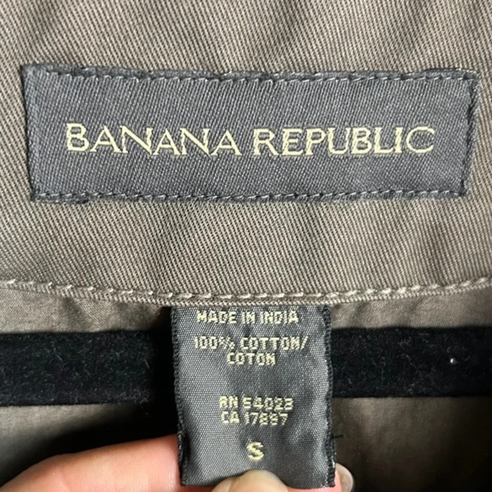 Banana‎ Republic Field Jacket Men's Small Canvas Olive Green Corduroy Barn Chore